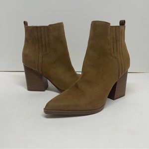 Nine West Womens 9.5 Tan Ankle Boots NEW